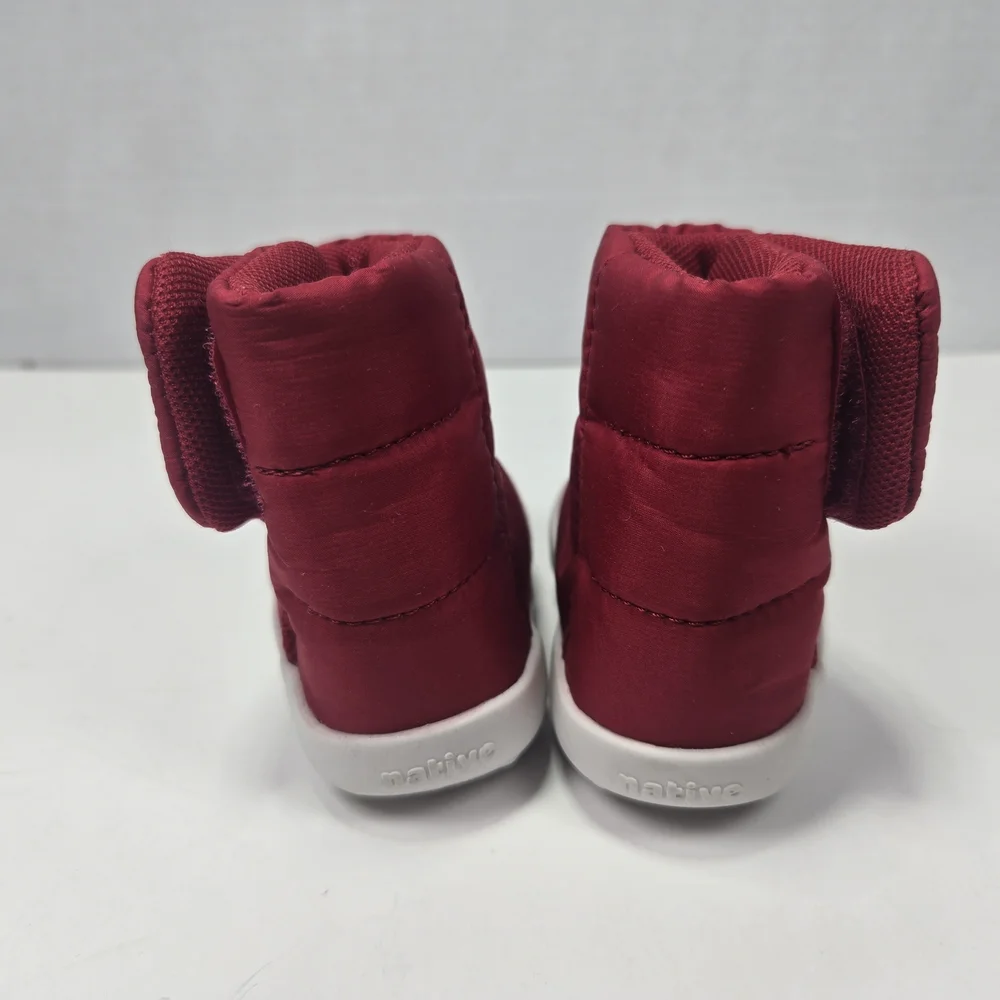 Native Chamonix Baby Red & White Snow Ankle Boots Booties Size Baby 1 B1
